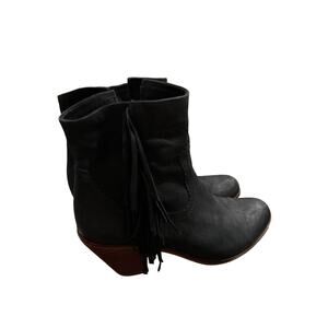 ⭐️ Womens Sam Edelman Louie Fringe Western Genuine Leather Boots  Size 7.5